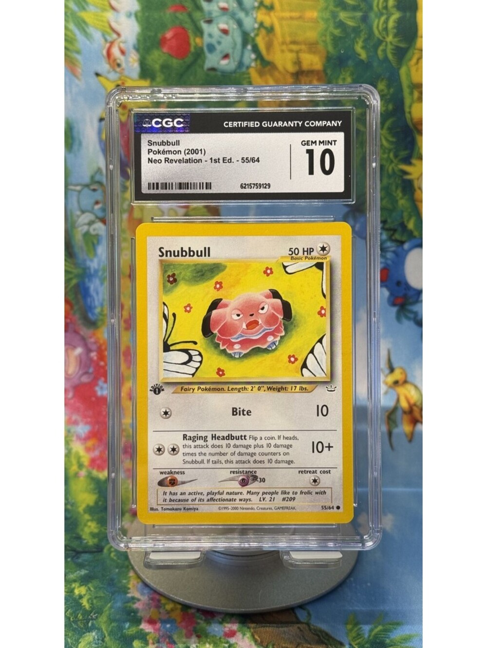 Snubbull Neo Revelation No. 55/64 2001 1st Edition CGC 10